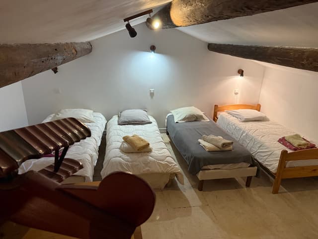 Dormitory - beds and wooden airplane decor