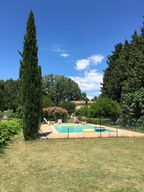 Pool with lounging area
