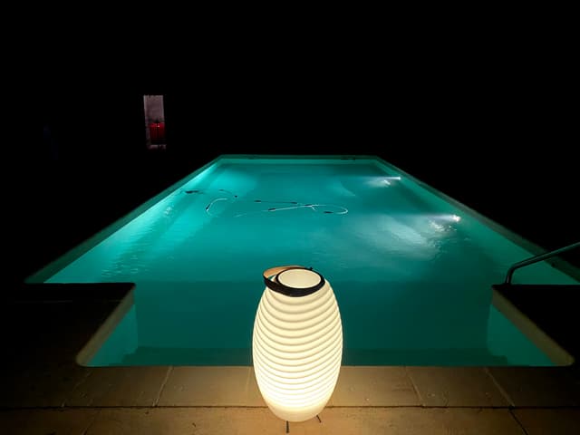 Pool from the garden path